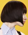 textured bob with an angle