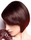 satiny chin length bob