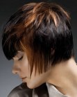 bob cut with a shorter neck