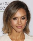 Bob with flipped sides - Jessica Alba