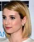 Sleek long bob - Emma Roberts