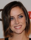 A razor cut above the shoulders bob for Jessica Stroup