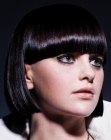 elegant jaw length bob cut