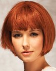 chin length bob with bangs