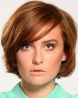 short layered bob with bangs