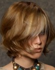 layered bob with a rounded shape