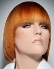 razor cut copper bob