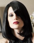 black shoulder length bob