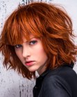 mid-length bob for red hair