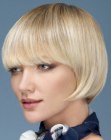 short bob with curved tips