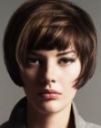 short bob with a rounded curve