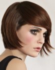 short bob with a side fringe