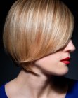 sleek bob with a curve