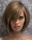 fancy bob with asymmetry