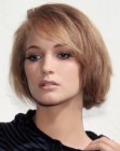 razor-cut bob with layering