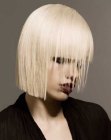 geometric bob cut