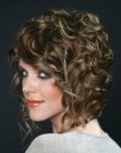 curly A-line shape bob