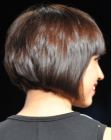 bob cut with a shorter nape