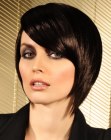 concave bob with elongated sides