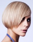 sleek bob with textured ends