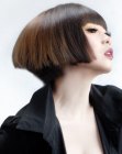 short stacked bob for Asian hair