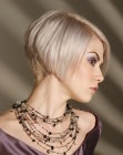 short bob with a clipper cut nape