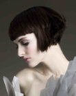 short asymmetrical bob hairstyle