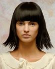 almost shoulder length razor cut bob