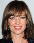 Allison Janney's long bob hairstyle