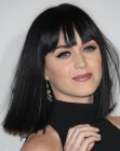 Katy Perry with her black hair in a bob