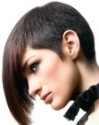 pixie cut with a very short buzzed nape