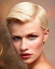 pixie hair with retro styling