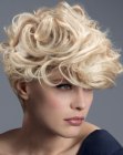 pixie hairstyle with curls and waves