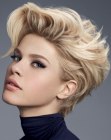 pixie with high volume styling
