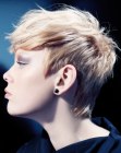 pixie cut with forward styling