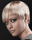 fashionable bowl shape pixie cut