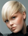 blonde pixie with many styling options