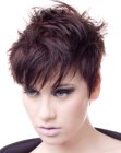 pixie cut with a textured fringe