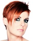 very short razor cut pixie