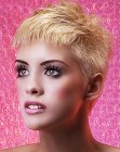 supershort blonde pixie