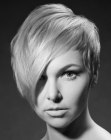 pixie cut with a forelock