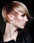 pixie style with an elongated neck