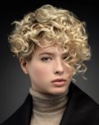 short blonde hair with curls