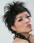 Asian pixie with tussled hair