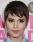 Sami Gayle with her hair in a pixie