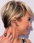 Chelsea Kane with short cropped hair