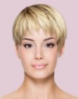 pixie cut with asymmetry