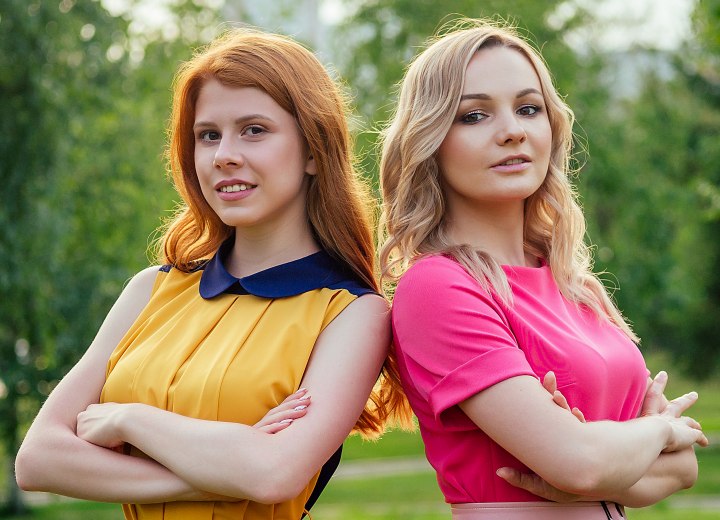 Girl with blonde hair and a redhead girl