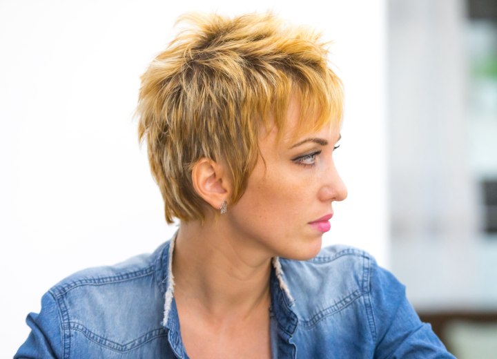 Boyish hairstyle for women