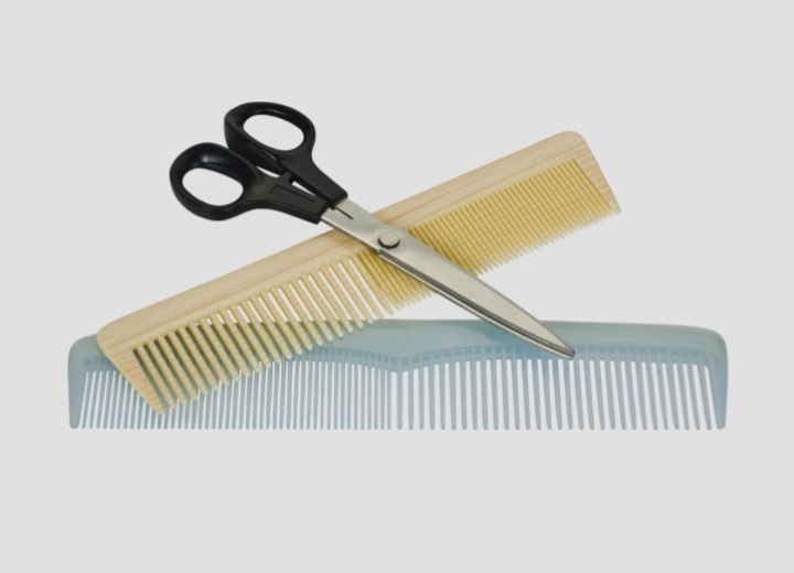 Combs and scissors to un-mat hair